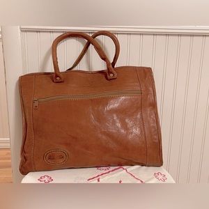 Vintage Tan Romano di Paulo Genuine Leather Tote *Rare*